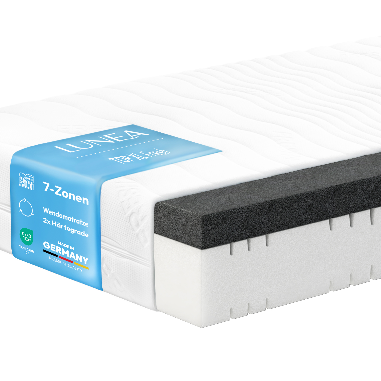 Matratze TOP XL Fresh 24 cm 7-Zonen Integrierter Topper Matratze TOP XL Fresh 24 cm 7-Zonen Integrierter Topper