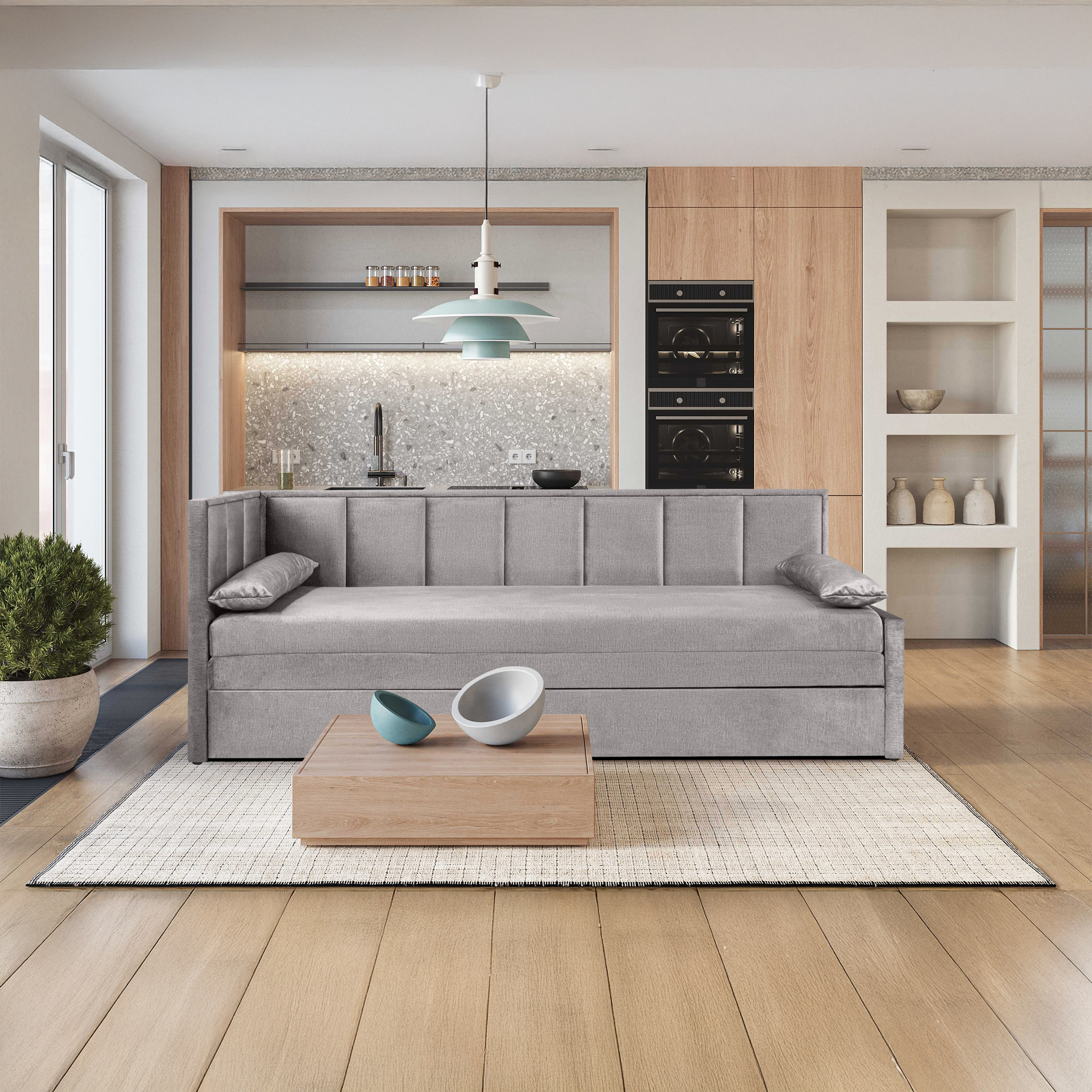 Einzelsofa 3er Sofa Antonio links – mit Schlaffunktion und Stauraum Einzelsofa 3er Sofa Antonio links – mit Schlaffunktion und Stauraum