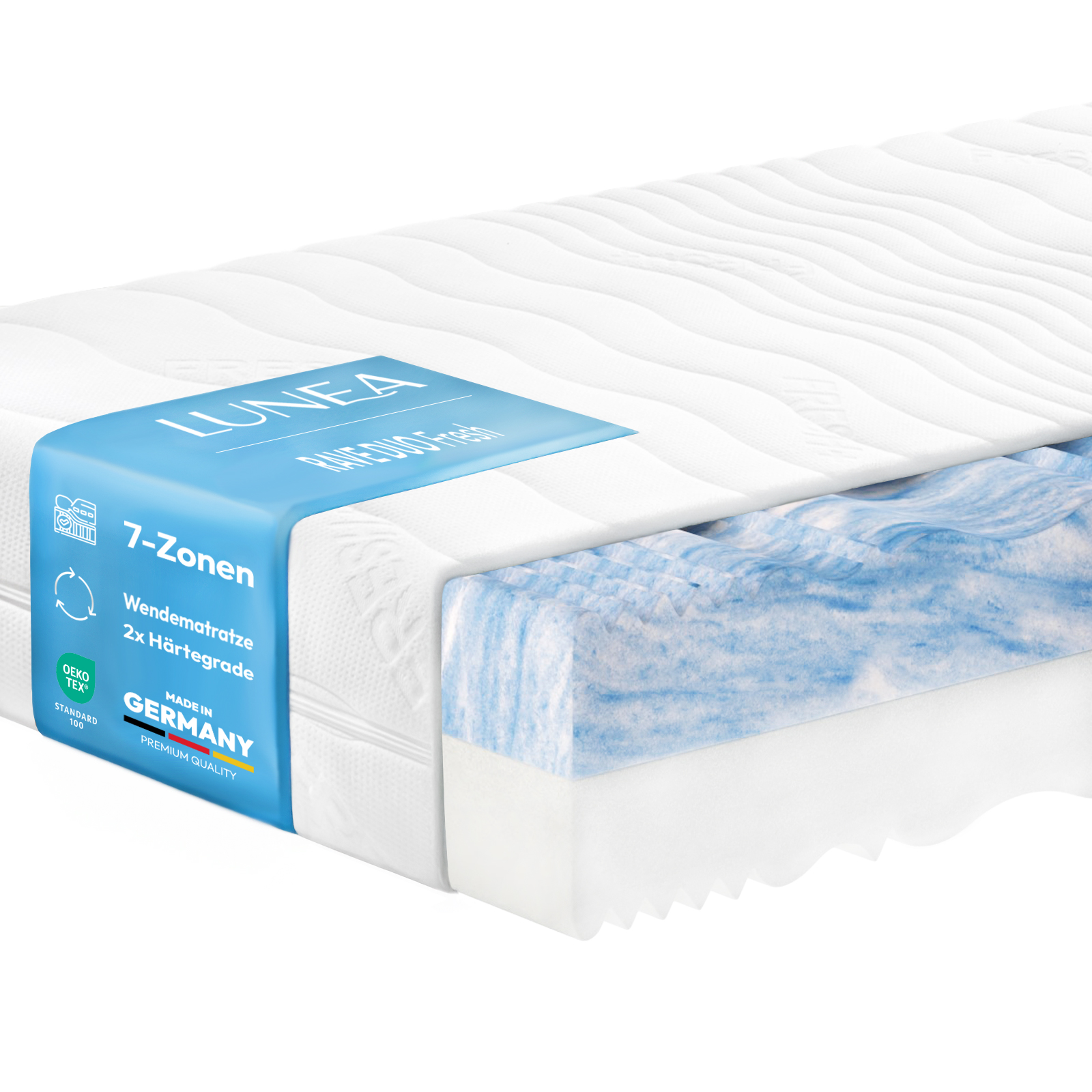 Matratze RAVE DUO Fresh 22 cm RG40 – Flexibel wendbarer Härtegrad Matratze RAVE DUO Fresh 22 cm RG40 – Flexibel wendbarer Härtegrad