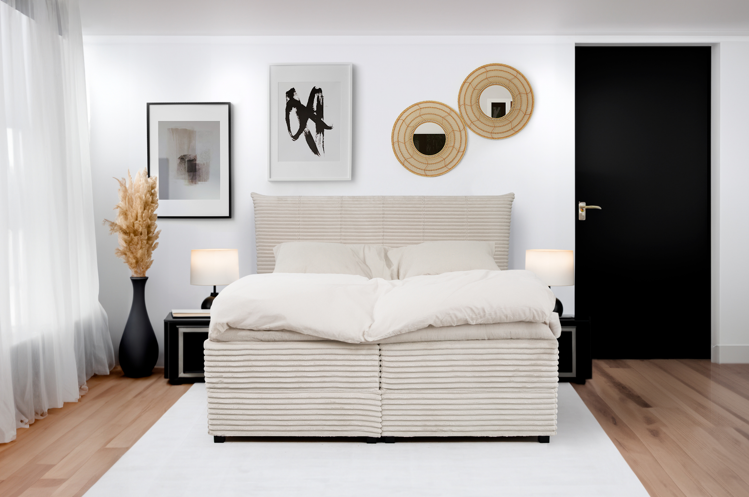 Boxspringbett Paula mit Bettkasten, Matratze und Topper Boxspringbett Paula mit Bettkasten, Matratze und Topper